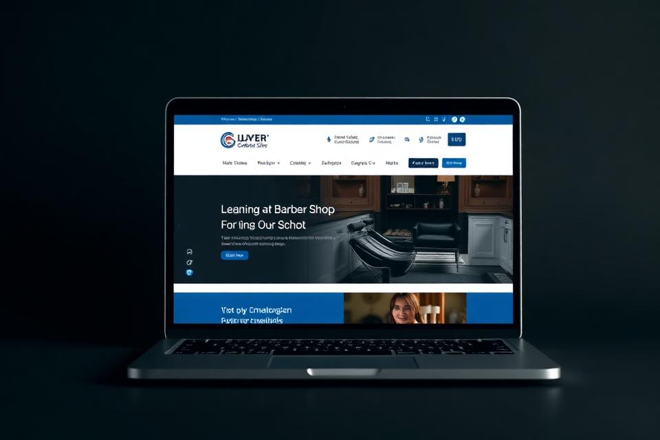 Broad Street Barbers website design preview